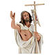 Jesús Resucitado cruz bandera estatua yeso 40 cm Arte Barsanti s2
