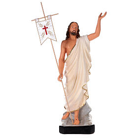 Christ Ressuscité statue plâtre 80 cm peinte main Arte Barsanti