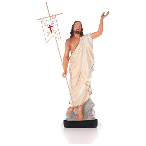 Cristo Ressuscitado imagem gesso 80 cm pintada à mão Arte Barsanti 7