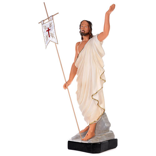 Cristo Ressuscitado imagem gesso 80 cm pintada à mão Arte Barsanti 3