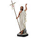 Estatua Jesús Resucitado cruz bandera 40 cm resina pintada Arte Barsanti s3