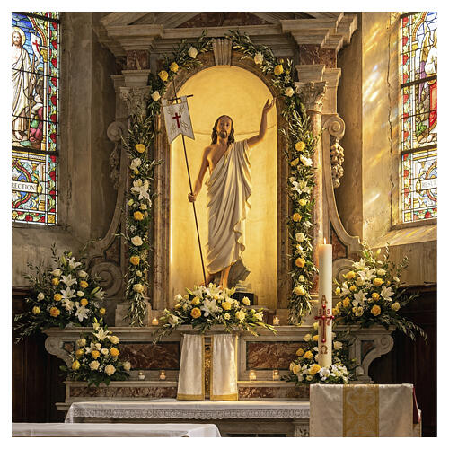 Statue aus Harz Auferstehung Jesu Christi handbemalt Arte Barsanti, 65 cm 2