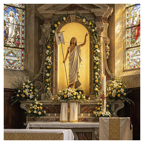 Estatua resina Jesús Resucitado 65 cm pintada a mano Arte Barsanti 2