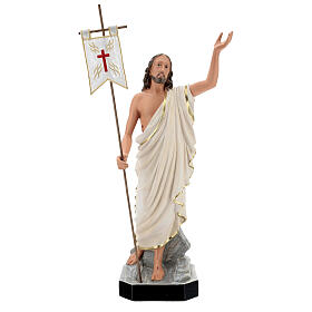 Jesus Cristo Ressuscitado imagem resina pintada à mão Arte Barsanti 65 cm