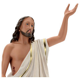 Jesus Cristo Ressuscitado imagem resina pintada à mão Arte Barsanti 65 cm