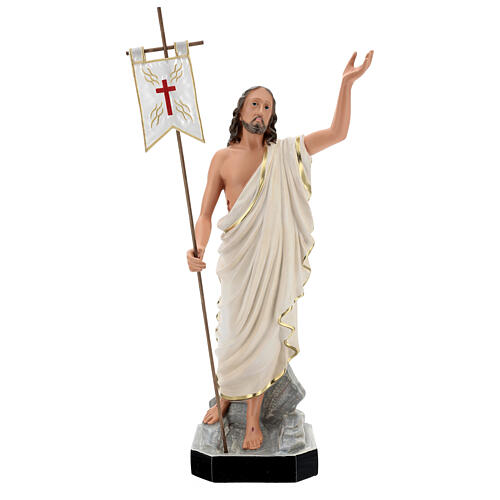 Jesus Cristo Ressuscitado imagem resina pintada à mão Arte Barsanti 65 cm 1