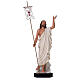 Jesús Resucitado cruz bandera 85 cm estatua resina Arte Barsanti s1