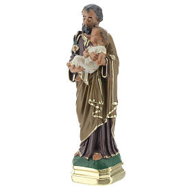 Saint Joseph statue plâtre 15 cm peint main Arte Barsanti