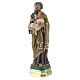 St Joseph with Child Jesus statue, 15 cm hand painted plaster Arte Barsanti s2