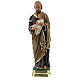 Saint Joseph 20 cm statue plâtre peinte main Arte Barsanti s1