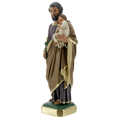 Statue Saint Joseph 30 cm plâtre peint main Arte Barsanti 3