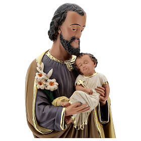 Joseph holding Baby Jesus statue, 60 cm plaster Arte Barsanti