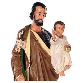 Statue von Sankt Joseph aus handbemaltem Gips von "Arte Bersanti", 80 cm