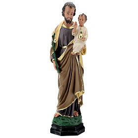 Statue of St Joseph and Child Jesus, 65 cm hand painted resin Arte Barsanti