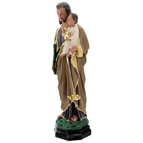 Statue of St Joseph and Child Jesus, 65 cm hand painted resin Arte Barsanti 3