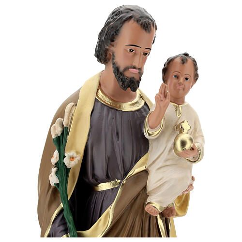 Statue of St Joseph and Child Jesus, 65 cm hand painted resin Arte Barsanti 4