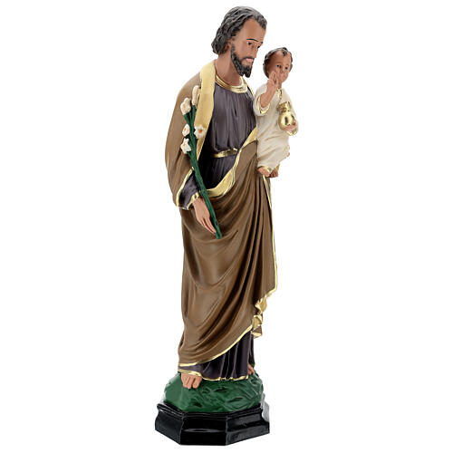 Statue of St Joseph and Child Jesus, 65 cm hand painted resin Arte Barsanti 5