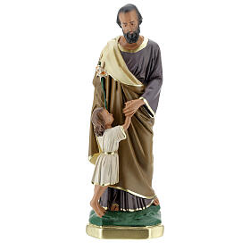 Statue aus Gips Josef von Nazaret mit Jesuskind von Arte Barsanti, 30 cm