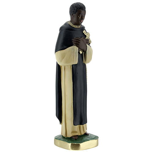 Statue aus Gips Martin von Porres handbemalt von Arte Barsanti, 20 cm 3