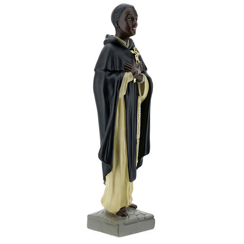 Statue aus Gips Martin von Porres handbemalt von Arte Barsanti, 40 cm 5