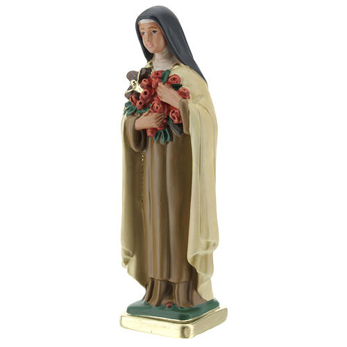 Statua Santa Teresa del Bambino Gesù gesso 20 cm dipinto Barsanti 3