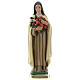 Statua Santa Teresa del Bambino Gesù gesso 20 cm dipinto Barsanti s1
