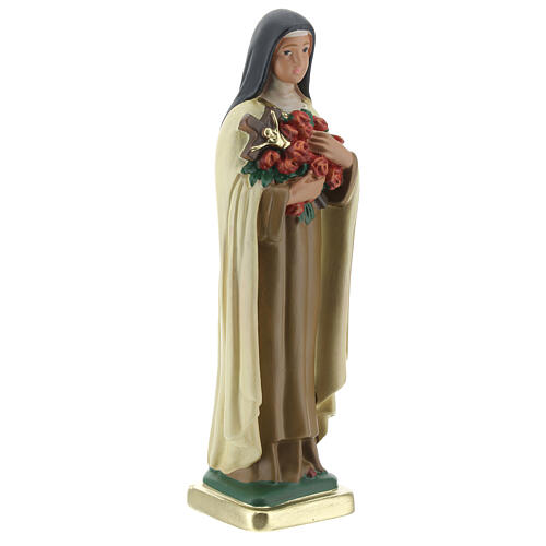 Imagem Santa Teresa do Menino Jesus gesso 20 cm pintado Barsanti 4