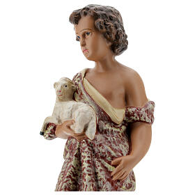 Statue Saint Jean-Baptiste enfant plâtre 30 cm Arte Barsanti