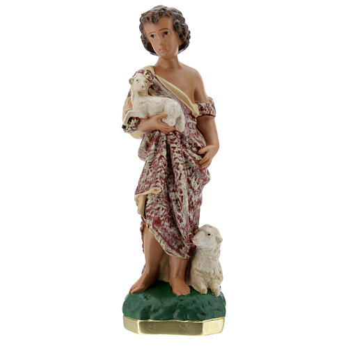 Statue Saint Jean-Baptiste enfant plâtre 30 cm Arte Barsanti 1