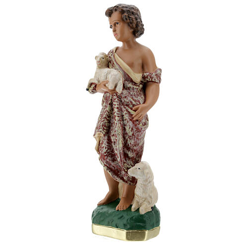 Statua San Giovanni Battista bambino gesso 30 cm Arte Barsanti 3