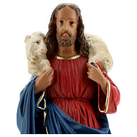 Jesus Guter Hirte, Statue aus Gips, 30 cm, handbemalt, Arte Barsanti