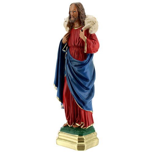 Buen Pastor estatua yeso 30 cm pintada a mano Arte Barsanti 3