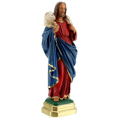 Buen Pastor estatua yeso 30 cm pintada a mano Arte Barsanti 4
