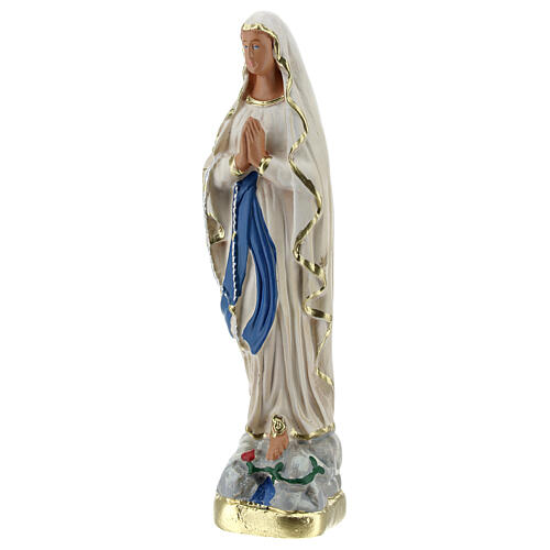 Notre-Dame de Lourdes statue plâtre 15 cm peint Arte Barsanti 2