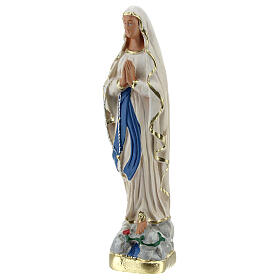 Lady of Lourdes statue, 15 cm hand painted plaster Arte Barsanti