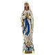 Lady of Lourdes statue, 15 cm hand painted plaster Arte Barsanti s1