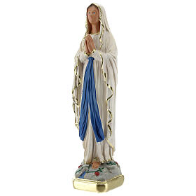 Statua Madonna di Lourdes 20 cm gesso dipinta a mano Barsanti