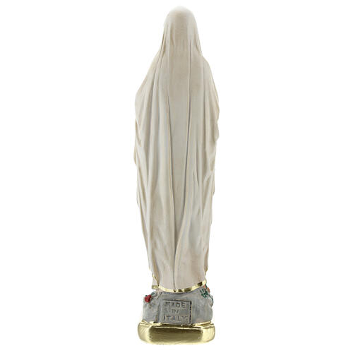 Our Lady of Lourdes plaster statue, 20 cm hand painted Barsanti 4