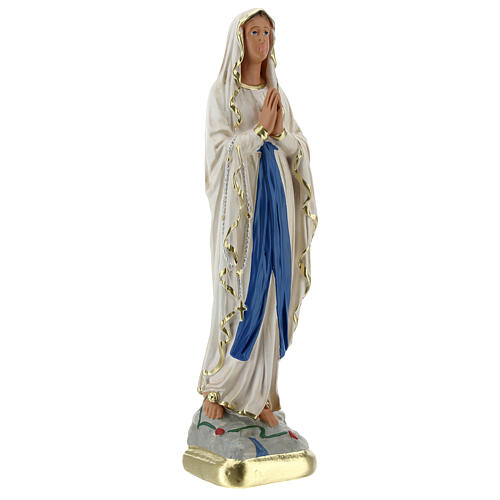 Virgen de Lourdes estatua yeso 25 cm pintada a man Barsanti 3