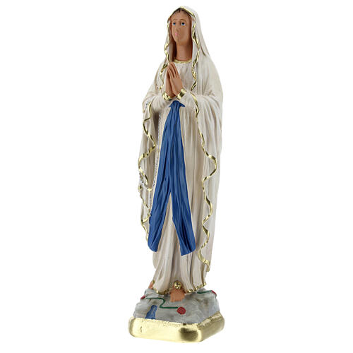 Lady of Lourdes statue, 25 cm hand painted plaster Barsanti 2