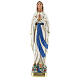 Notre-Dame de Lourdes statue 30 cm plâtre peint main Barsanti s1