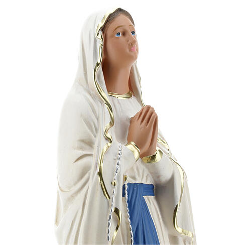 Our Lady of Lourdes statue, 30 cm hand painted plaster Barsanti 2