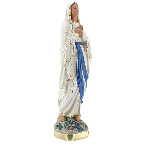 Our Lady of Lourdes statue, 30 cm hand painted plaster Barsanti 5