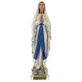 Statua Madonna di Lourdes 40 cm gesso dipinta a mano Barsanti