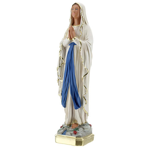 Our Lady of Lourdes plaster statue, 40 cm hand painted Barsanti 3