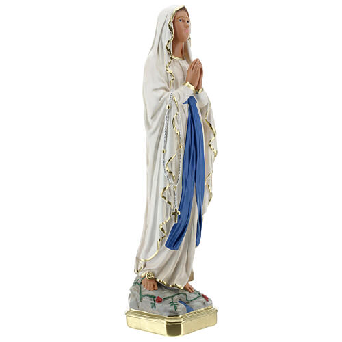 Our Lady of Lourdes plaster statue, 40 cm hand painted Barsanti 5