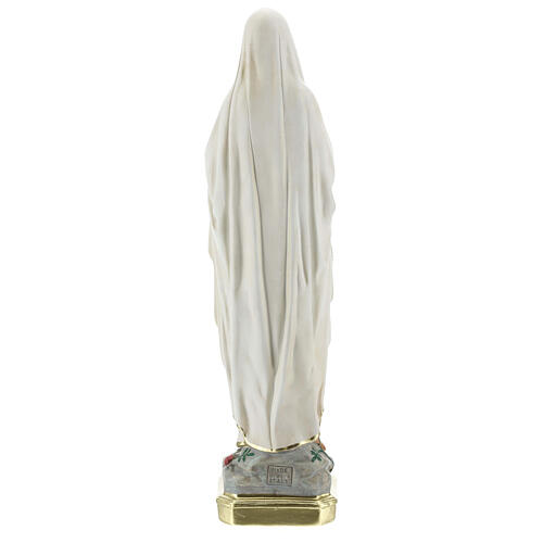 Our Lady of Lourdes plaster statue, 40 cm hand painted Barsanti 6