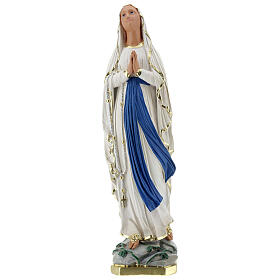 Notre-Dame de Lourdes statue 50 cm plâtre peint main Barsanti