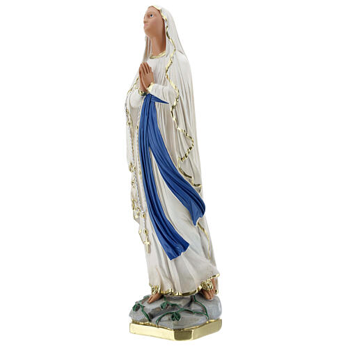 Notre-Dame de Lourdes statue 50 cm plâtre peint main Barsanti 3