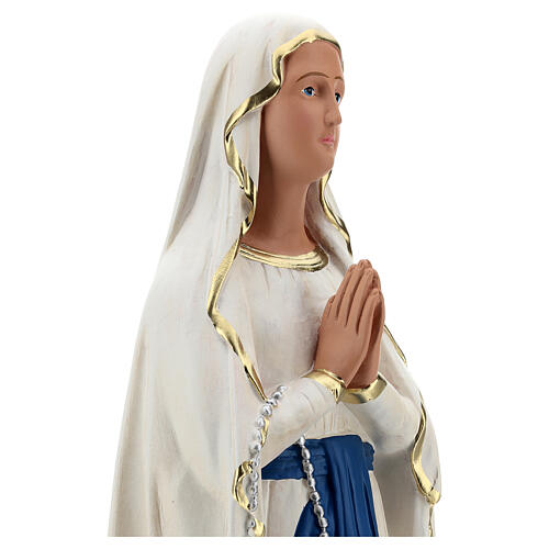 Statue plâtre Notre-Dame de Lourdes 60 cm peinte main Barsanti 4
